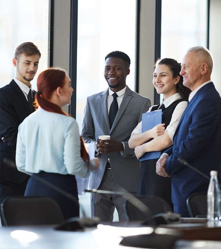 cheerful-business-team-discussing